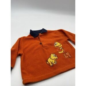 Kids Vintage Bugle Boy Kids Fleece Pullover,‎ Youth Size 18 Mo Dino Orange